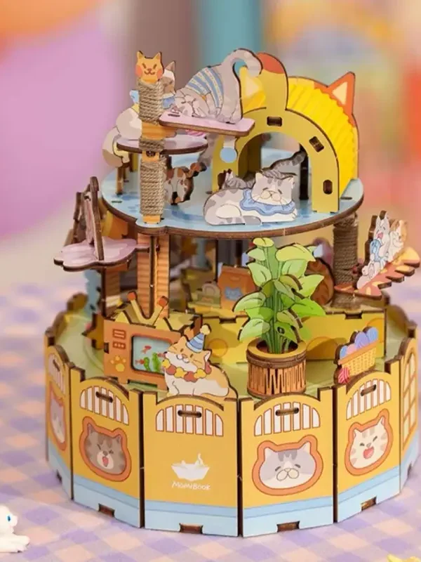 1144000001521_副本 Adorable Cat Wonderland DIY Music Box Kit