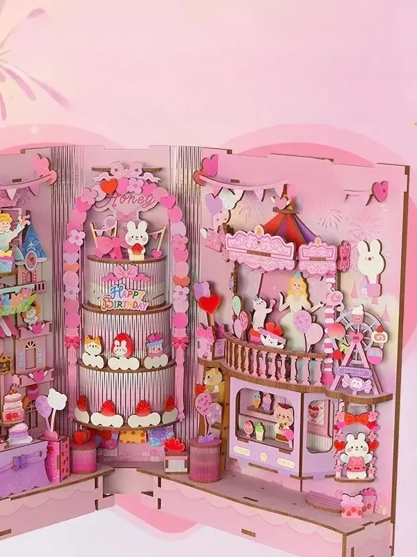 Birthday Celebration Gala 180° Folding DIY Book Nook Kit
