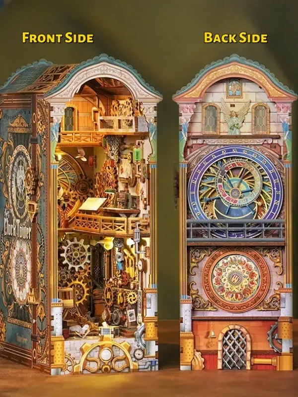 100001123_副本 The Astronomical Clock in Prague's Old Town Square DIY Book Nook Kit