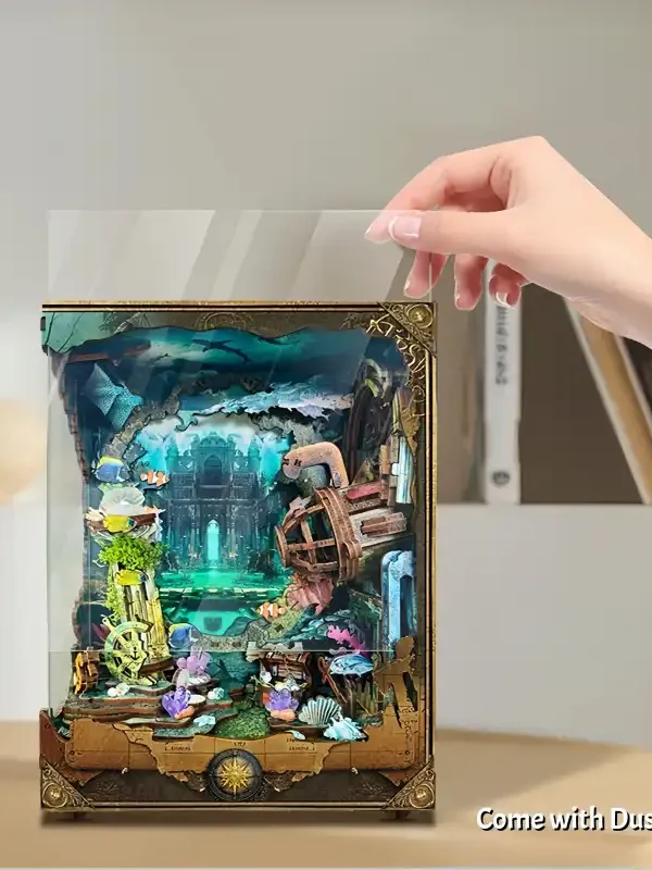 100000002139_副本 Discover Atlantis DIY Book Nook Kit with Sound Effects & Replaceable Backdrops