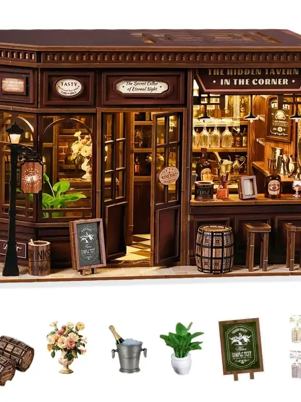 Corner Tavern DIY Dollhouse Kit