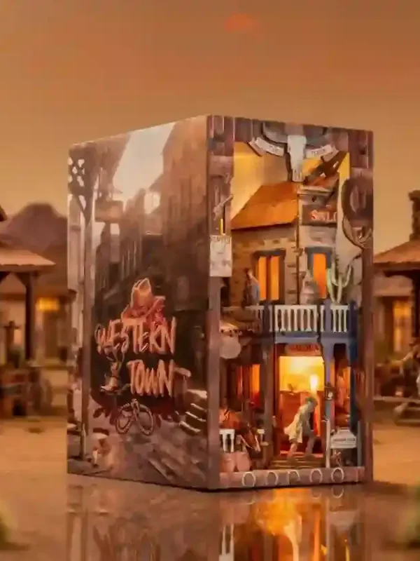Wild Western Town Cowboy Junction DIY Book Nook Kit