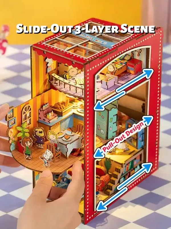 O1CN01BPB8gy1LiZ2mhJQ2X__2208142041333.jpg_q50.jpg_副本 Snoopy’s Multi-Style Doghouse Book Nook Kit