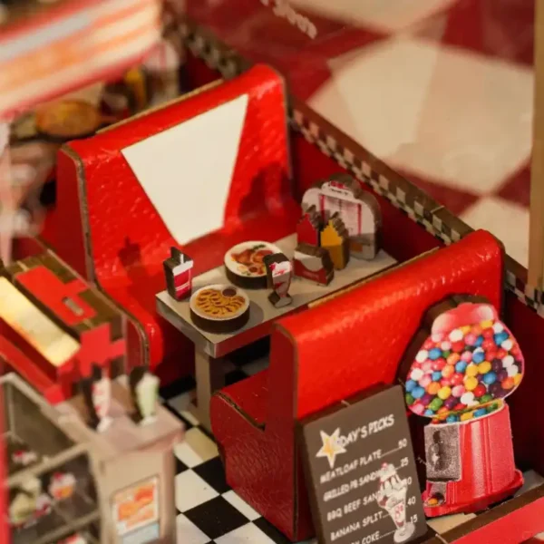1950s Retro American Diner DIY Book Nook Kit - KingStora Shop